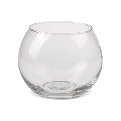 Abbildung von matches21 HOME &amp; HOBBY Dekovase Glasvase Blumenvase Kugelform flacher Boden klar Ø 10x8 cm (1 St)