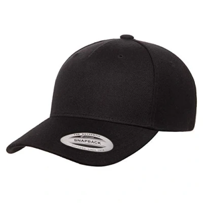 Abbildung von Yupoong Herren Yp Classics 5 Panel Premium Curved Visor Snapback Cap Verschluss, Schwarz, Einheitsgröße