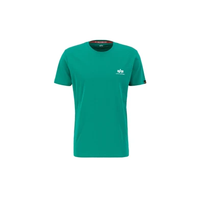 Abbildung von Alpha Industries Herren Basic T Small Logo Shirt, Jungle Green, Large