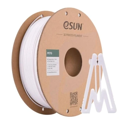 Abbildung von eSUN PETG Filament 1.75mm, 3D Drucker PETG, Maßgenauigkeit +/ 0.05mm, 1kg Spule (2.2 LBS) Druck für Drucker, Solide Weiß