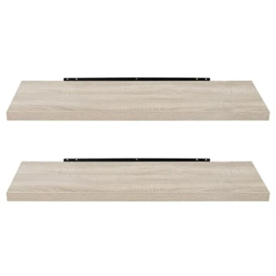 Abbildung von EUGAD Wandregal Wandboard 2er Set Hängeregal Holz Board Modern Sonoma Eiche 100x22,9x3,8cm 0041QJ 2
