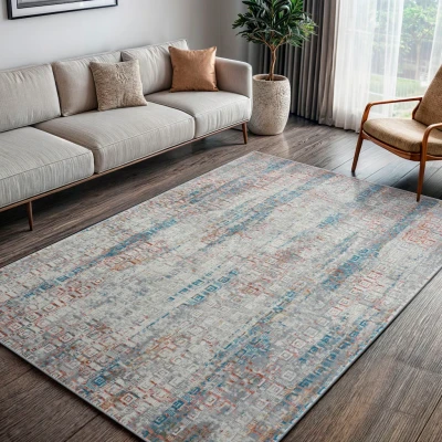 Abbildung von my home Teppich &quot;Myrah&quot;, rechteckig, Kurzflor, modernes Design, pflegeleicht, Wohnzimmer