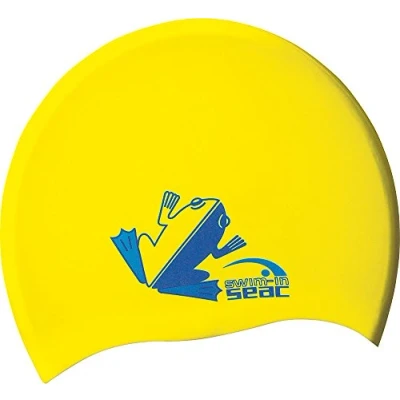 Abbildung von Seac Silicone JR Schwimmkappe für Kinder aus Silikon, gelb