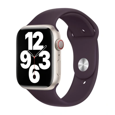 Abbildung von Apple Watch Armband Original Silikon und TPU (weich) Lila Geeignet für Series 1 9 / SE