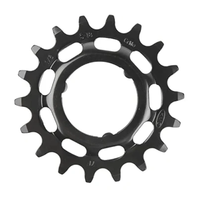 Abbildung von KMC Unisex Adult KB 18 S E Bike Kettenblatt für Shimano Schaltungsnaben, 1/2&quot; x 1/8&quot;, CrMo Stahl, Schwarz, quot