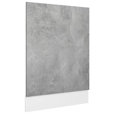 Abbildung von vidaXL Geschirrspülerblende mit Sockelleiste Geschirrspüler Frontblende Geschirrspülerfront Blende Spülmaschine Betongrau 45x3x67cm Holzwerkstoff