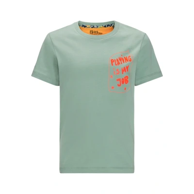 Abbildung von Jack Wolfskin Villi T K Tshirt print für Kinder, Größe: 92, Granite green