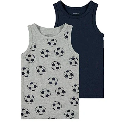 Abbildung von NAME IT Jungen Nmmtank Top 2p Mel Football Noos Unterhemd, Grey Melange, 86