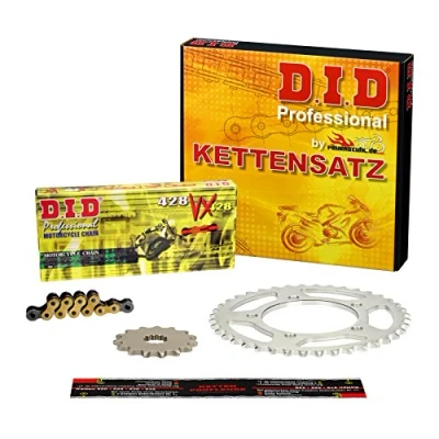 Abbildung von Kettensatz Yamaha WR 125 R, 2009 2013 (DE07) DID X Ring extra verstärkt gold
