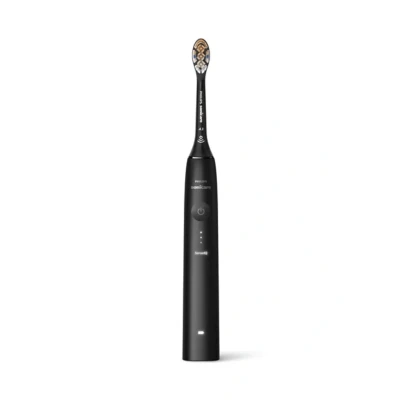 Abbildung von Philips Sonicare DiamondClean 9900 Prestige elektrische Zahnbürste, mit SenseIQ Technologie und App, 5 Putzmodi, 3 Intensitätsstufen, Reiseladeetui, schwarz, Modell HX9992/43