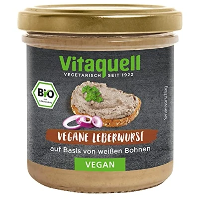 Abbildung von Vitaquell Vegane Leberwurst auf Basis von weißen Bohnen, 125 g im Glas