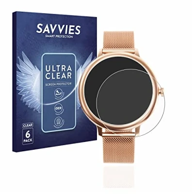 Abbildung von Savvies 6 Stück Schutzfolie für Naixues Smartwatch CF80 1.08&quot; Displayschutz Folie Ultra Transparent