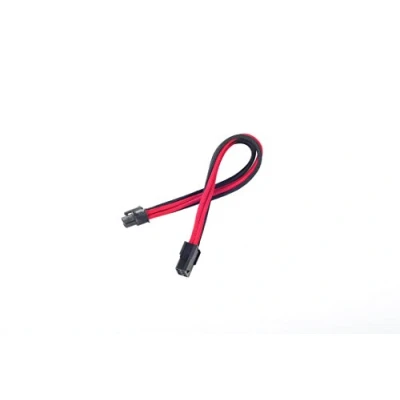 Abbildung von SilverStone SST PP07 IDE6BR Netzteil Verlängerungskable 25cm 6pin auf PCI E 6pin, schwarz/rot