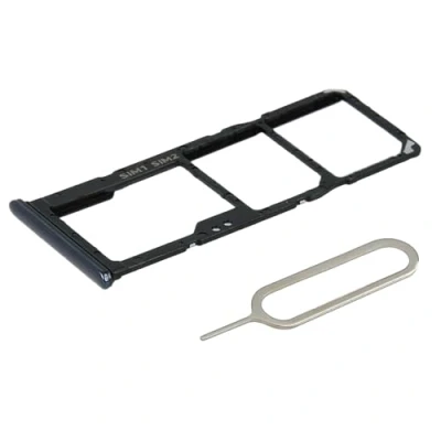 Abbildung von MMOBIEL Dual SIM Kartenhalter Kompatibel mit Samsung Galaxy A70 2019 Card Tray Schlitten Inkl. Pin Schwarz