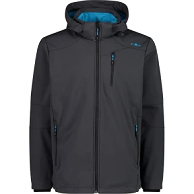 Abbildung von CMP Herren Softshelljacke mit abnehmbarer Kapuze, Anthrazit Riff, 58