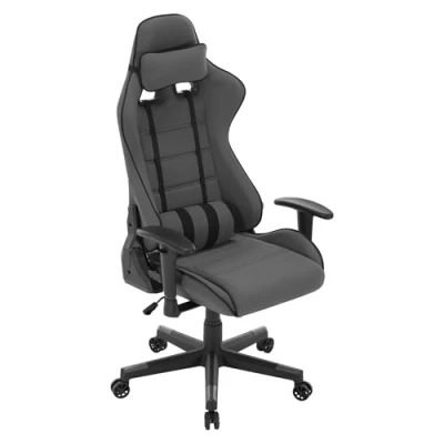 Abbildung von WOLTU Gaming Stuhl Stoff Atmungsaktiver Bürostuhl, Gamer 150 kg belastbar, Drehsessel, mit Kopfstütze Lendenkissen Armlehnen verstellbar, Wippfunktion, Mesh Gewebe, Schwarz, BS140sz