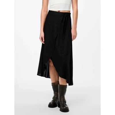 Abbildung von Pieces Pctala WRAP Skirt Wickelrock, Damen, Größe: XL, Black