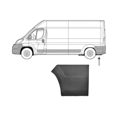 Abbildung von VAN WEZEL 0983409 Seitenschutzleiste FIAT: Ducato III Kastenwagen, Bus, PEUGEOT: Boxer Bus