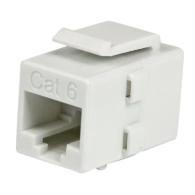 Abbildung von StarTech.com Cat 6 RJ45 Keystone Jack Cat6 Netzwerkkoppler RJ 45 Netzwerk Kuplung Buchse/Buchse Weiß