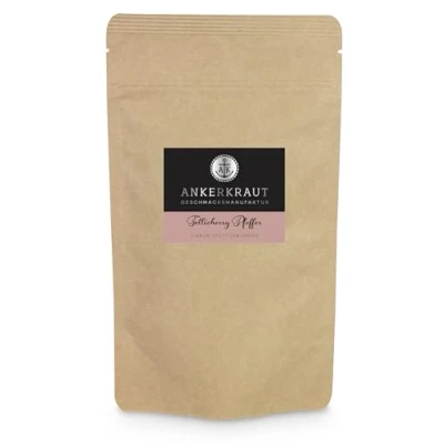 Abbildung von Ankerkraut Tellicherry Pfeffer, Intensiv Aroma Premium ganze Körner, für Pfeffer Mühle, 180 g im Beutel