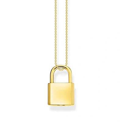 Abbildung von Thomas Sabo Kette Schloss aus 925er Sterlingsilber 750er Gelbgold Vergoldung, Länge: 40cm 45cm, KE2130 413 39 L45V