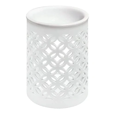 Abbildung von Bitto Weihrauchbrenner Windlicht Samia weiß Keramik, H: 11 cm, Ø 8,3 cm