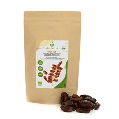 Abbildung von BIO Datteln Entsteint (500g), Entkernte getrocknet aus biologischem Anbau, 100% Natürlich und rein, Verzehrfertiger Fruchtsnack, Vegan