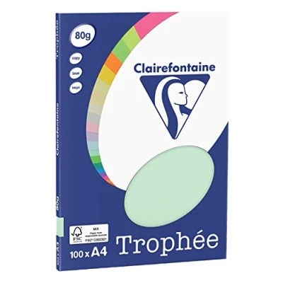 Abbildung von 10 x Clairefontaine Kopierpapier Trophee A4 80g/qm 100 Blatt grün