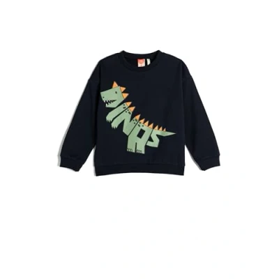 Abbildung von Koton Babyboy Sweatshirt Dinosaur Printed Brushed Interior Crew Neck