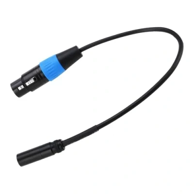 Abbildung von YINETTECH Adapterkabel Mini XLR Stecker auf Buchse 3 polig 34cm 24AWG 4N Kabel für BMPCC 4K Kamera Video Assist Sharp 8K Cam Rode Mic