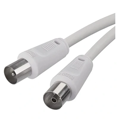 Abbildung von EMOS Antennenkabel, Koaxialkabel, Fernsehkabel 15 m, Koax Kabel für Digitales Fernsehen, TV, Receiver, SAT, doppelt abgeschirmt, gerader Stecker auf gerade Buchse