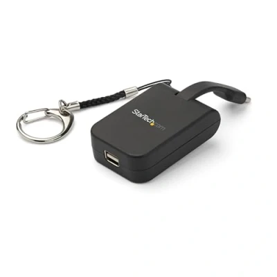 Abbildung von StarTech.com Kompakter USB C auf Mini DisplayPort Adapter 8K 60Hz/4K mDP 1.4 Videoadapter mit Schlüsselring DP Alt Mode (HBR3 HDR DSC) Monitor TB3 Kompatibel (CDP2MDPFC)