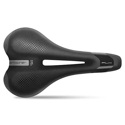 Abbildung von Selle Italia Damen Garda Lady Gel Flow Hi Viz Fahrradsattel, schwarz, One Size