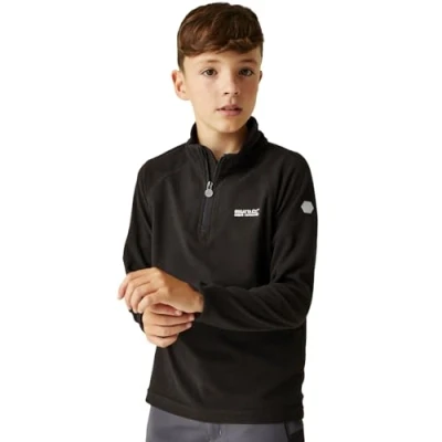 Abbildung von Regatta Jungen Loco half zip Kinder Fleece, Black,