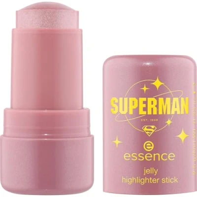 Abbildung von essence Superman jelly highlighter stick, Nr. 01, kühlend, strahlend, strahlend frisch, schimmernd, vegan, ölfrei, ohne Parabene, Mikroplastikpartikel, 1er Pack (9.5g)