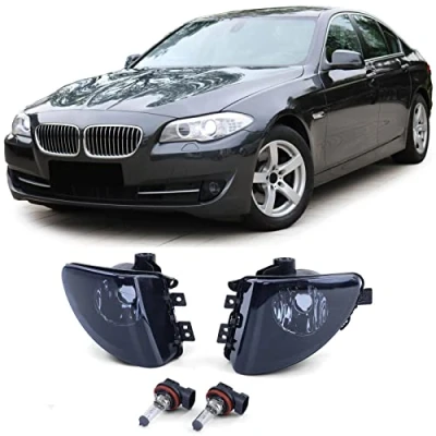 Abbildung von Klarglas Nebelscheinwerfer Schwarz Smoke Set passend für 5er BMW F10 F11 10 13