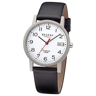 Abbildung von Regent Mineralglas Uhr, Herren, Größe: One Size, Grau