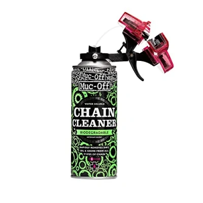 Abbildung von Muc Off Chain Doc Fahrradkettenreinigungsgerät mit rotierenden Reinigunsbürsten Schnelle Reinigung Inkl. 400 ml Biologisch Abbaubares Spray Kettenreiniger Fahrrad Reinigungsset/Bike Cleaner