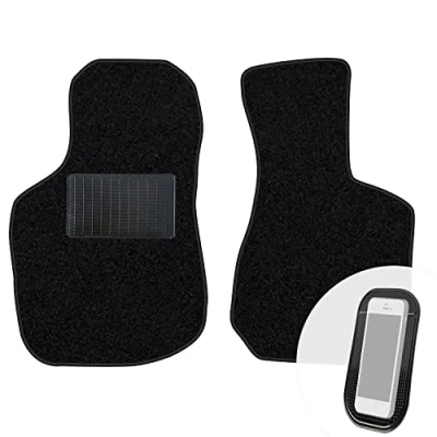 Abbildung von moto MOLTICO Vorne Fußmatten Auto Velours Autoteppiche Schwarz Automatten Set 2 teilig passend für Opel Tigra B Twin Top 2004 2009