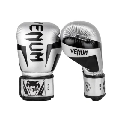 Abbildung von Venum Elite Boxhandschuhe Silber/Schwarz 10oz