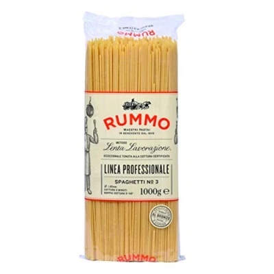 Abbildung von 8x Rummo Spaghetti N. 3 Hartweizengrieß Pasta Italienische Nudeln 1Kg Packung + Italian Gourmet Polpa di Pomodoro 400g Dose