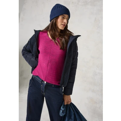 Abbildung von Cecil V Ausschnitt Pullover in Struktur Optik, mit