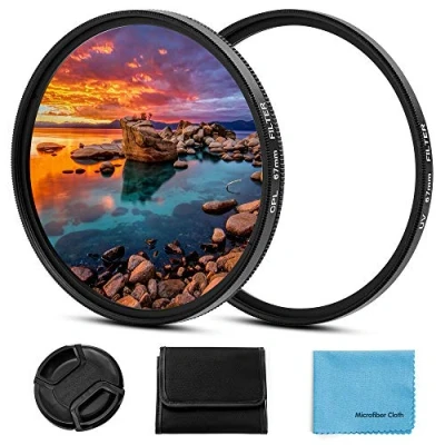 Abbildung von 72mm Filter Kit, Fotover UV CPL Set Universal Schutzfilter Zirkular Polarisationsfilter mit Mitte Pinch Objektivdeckel für Canon Nikon Sony Pentax Olympus Fuji Kamera
