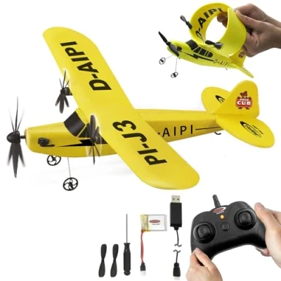 Abbildung von Jamara RC Flugzeug Piper J3 CUB Flugzeug, 2,4 GHz, Gyro 2CH
