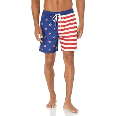Abbildung von Amazon Essentials Herren Badehose, Schnell Trocknend, 18 cm Auslauffarben, Sterneaufdruck, M