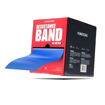 Abbildung von Widerstandsband Rolle 45 Meter x 14 cm Fitnessband blau