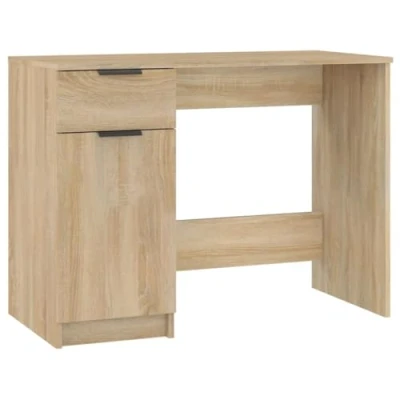 Abbildung von vidaXL Schreibtisch Computertisch Arbeitstisch Bürotisch PC Tisch Büro Laptoptisch Büromöbel Arbeitszimmer Sonoma Eiche 100x50x75cm Holzwerkstoff