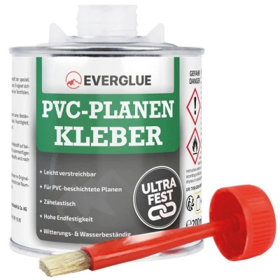 Abbildung von Everglue Klebstoff Gewebeplanenkleber Quellschweißmitte 200ml Pinseldose, (1 tlg), Pinseldose