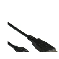 Abbildung von ROLINE USB 2.0 Kabel, Typ A 5 Pin Mini 3,0m, 3 m, A, 2.0, Männlich/Männlich, Schwarz