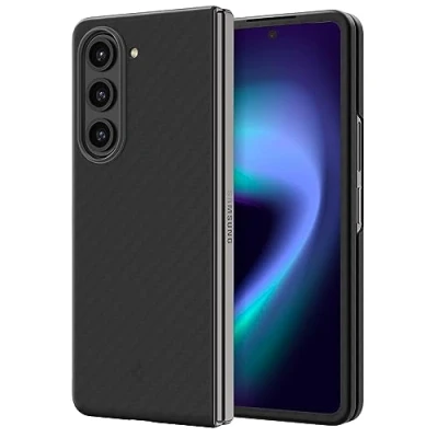Abbildung von Spigen Air Skin Pro Hülle Kompatibel mit Samsung Galaxy Z Fold 5 Schwarz [1500D Aramidfaser]